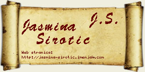 Jasmina Sirotić vizit kartica